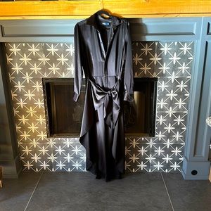 Polo Ralph Lauren 100% Silk Jumpsuit with tie in front and attached skirt